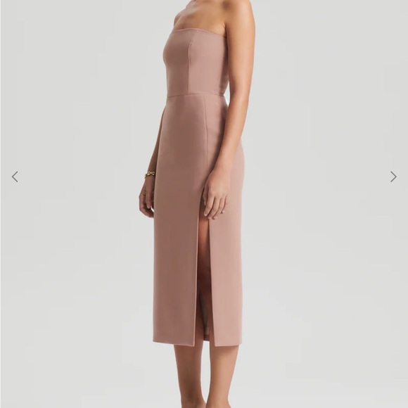 Scanlan Theodore Cady Strapless Nude Dress - Picture 3 of 8